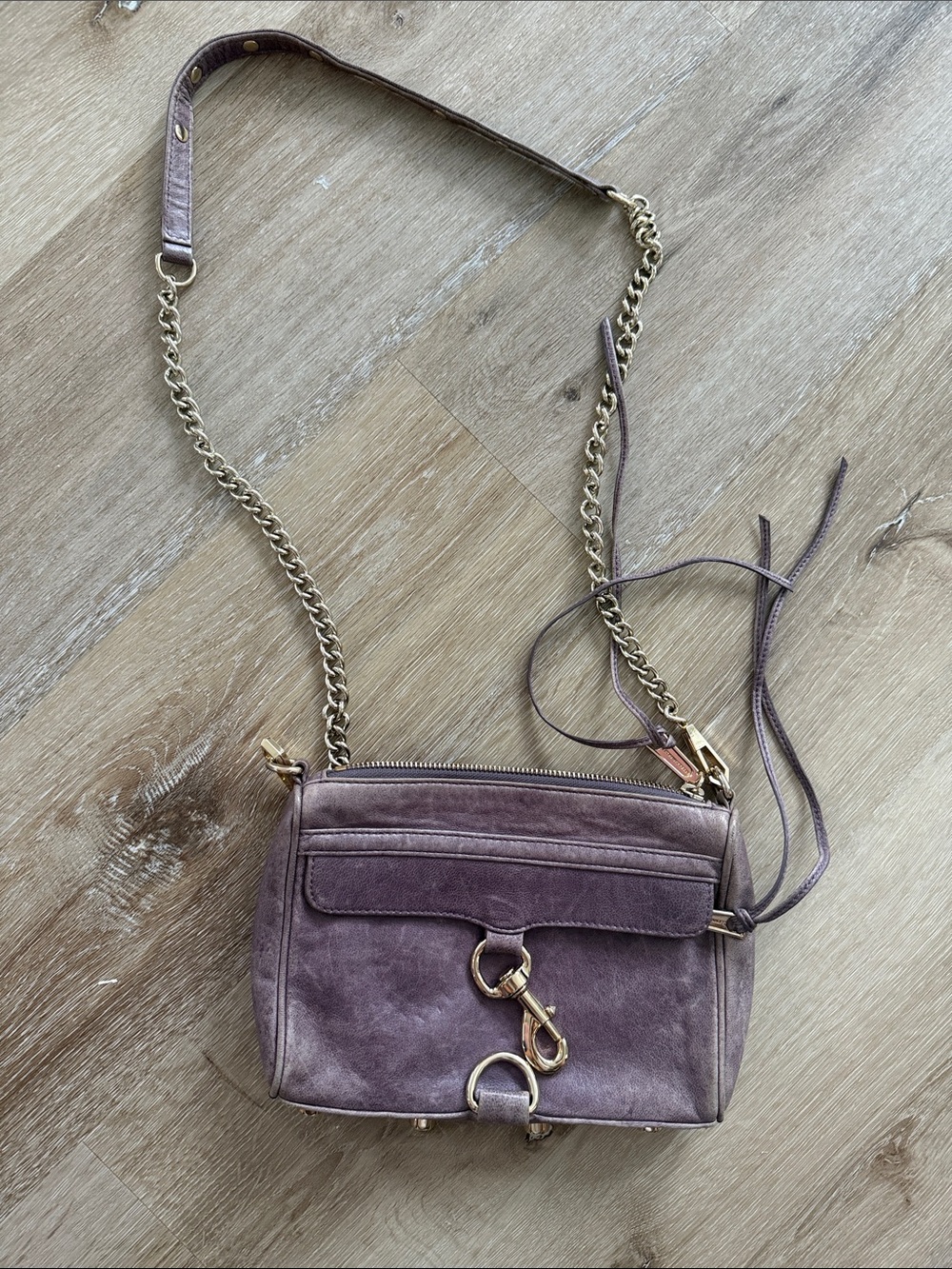 Rebecca Minkoff Lavender Crossbody with Gold Chain